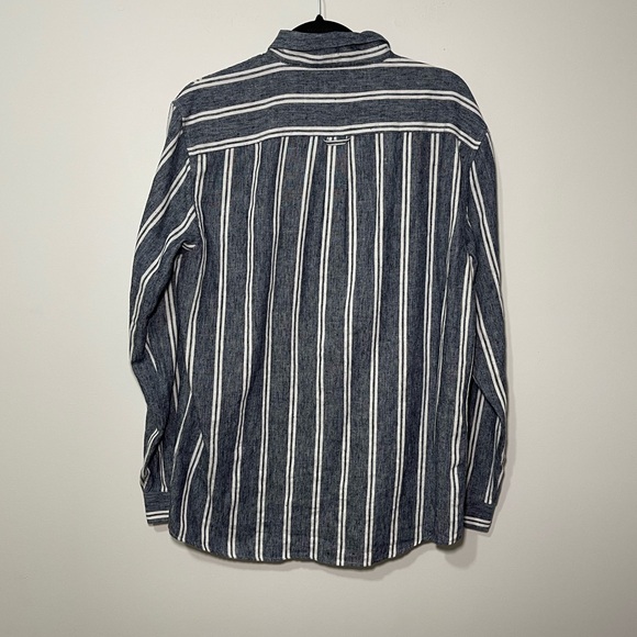 Frank and Oak Men’s Hemp Blend Striped Button Down Shirt in M - Picture 5 of 6
